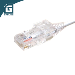 Gcabling vượt qua <span class=keywords><strong>Fluke</strong></span> thử nghiệm LSZH 3m cat6A UTP trắng thông qua-tường Slim vá dây 28 AWG từ Trung Quốc - Product Image 4
