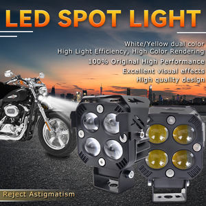 Focos LED para Motocicleta de 3 Pulgadas, 30W, 12V, Doble Color Blanco y Amarillo, Resistentes al Agua, Luces Antiniebla/de Conducción H4, 2500 Lúmenes, Ajuste Universal - Product Image 2