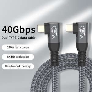 Ub4 thunderbolt3 cáp 90 độ sạc nhanh 240W 40gbps 8K 60Hz hiển thị connectivities USB C USB C PVC kết hợp màn hình - Product Image 1
