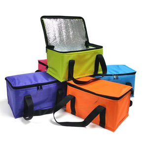 Custom Imprint Portable Large Insulated Tote Bag Non-Woven Thermal Lunch Cooler Bag Food-Safe Canvas CN;ZHE Silkscreen YASN - Product Image 1