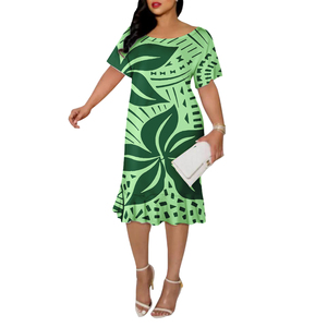 Balık kuyruğu-akşam elbise polinezya Puletasi uzun Mermaid balo elbise kadınlar seksi kapalı omuz parti kabile elbiseler - Product Image 3