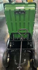 頑丈な4輪ガーデンダンプカート400kgs荷重と225L水容量スチールプラスチック材料ファームヤード工具用OEMサポート - Product Image 4