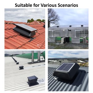 พัดลมระบายอากาศพลังงานแสงอาทิตย์แบบไฮบริด 50W สำหรับหลังคา พร้อมแผงโซลาร์เซลล์ ช่วยระบายความร้อนและดูดอากาศออกจากหลังคา - Product Image 5