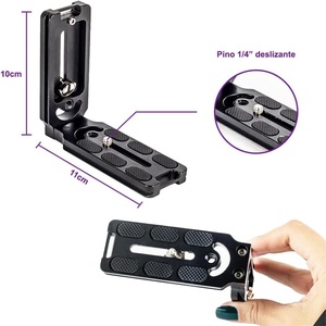 Soporte en <span class=keywords><strong>L</strong></span> Universal de Aleación de Aluminio para Cámara, Placa de Liberación Rápida en Forma de <span class=keywords><strong>L</strong></span> para Cabezal de Trípode de Cámara DSLR - Product Image 4