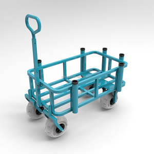 Carrello da Pesca in Alluminio Pieghevole con Quattro Ruote Gonfiabili, Capacità di Carico 100kg, Portatile, Personalizzabile OEM, per Pesca in Spiaggia - Product Image 6