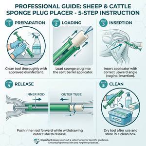 Factory Farm Veterinary Sheep Goat <strong>CIDR</strong> Inserter Vaginal Sponge Plug Applicator Applicator Tool - Product Image 5
