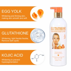 Loción Corporal Aclarante Personalizada OEM, Contiene Glutatión y Ácido Kójico, Crema Corporal Blanqueadora Fuerte con Yema de Huevo para Piel Africana - Product Image 4