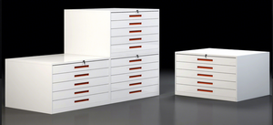 Mueble de Almacenamiento de Mapas de Metal Antiguo Resistente, Gabinete de Acero para Dibujos, Mueble Plano de Acero con 5 Cajones para Mapas A0 o A1 - Product Image 2