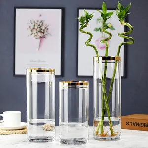 Design Marriage Luxury Home Decor Elegant Art Custom Glass Vase For Wedding Decor