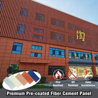 Panneaux de façade en fibro-ciment résistants aux UV, similaires aux carreaux, imperméables, pour murs extérieurs, matériaux de construction