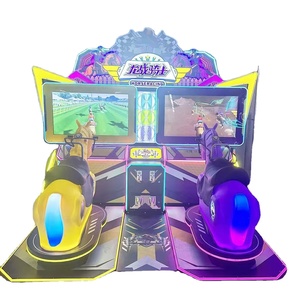 Machine de jeu d'arcade de course de chevaux pour 2 joueurs, simulateur d'équitation interactif à monnayeur pour parc d'attractions - Product Image 1