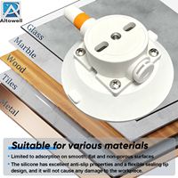 Ventosa Industrial de Silicona Altowell HD-NP45W de 4.5 Pulgadas con Base de Succión al Vacío, Capacidad de Carga Horizontal de 50 kg, Sin Marcas, para Coche, RV, Kayak