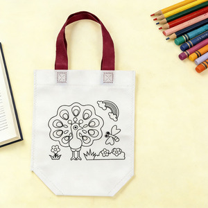 Bolsa de Compras de Tela No Tejida para Niños, para Dibujar y Pintar, Reutilizable y Ecológica, Kits de Arte y Manualidades - Product Image 5
