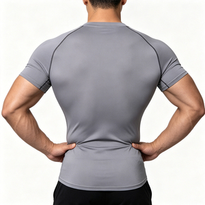 Camiseta Deportiva Masculina de Manga Corta, Transpirable, Elástica, Ajustada, para Fitness, Running, Baloncesto y Entrenamiento, de Secado Rápido, Superventas - Product Image 3