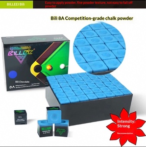 <strong>Bili</strong> Billiard Cue Chalk Powder Model 8A Blue &amp; Black Oily Pool Hall Snooker Neutral Tip Boxed - Product Image 2