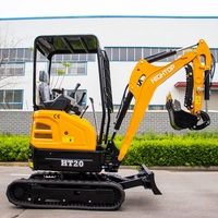 Mini Excavadora China EPA/EURO 5 de 2 Toneladas, Excavadora Hidráulica con Brazo Giratorio