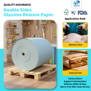 Customizable Matte White Double Sides Silicone Coated Glassine Release Paper 40gsm Waterproof for Medical Use Wound Dressings
