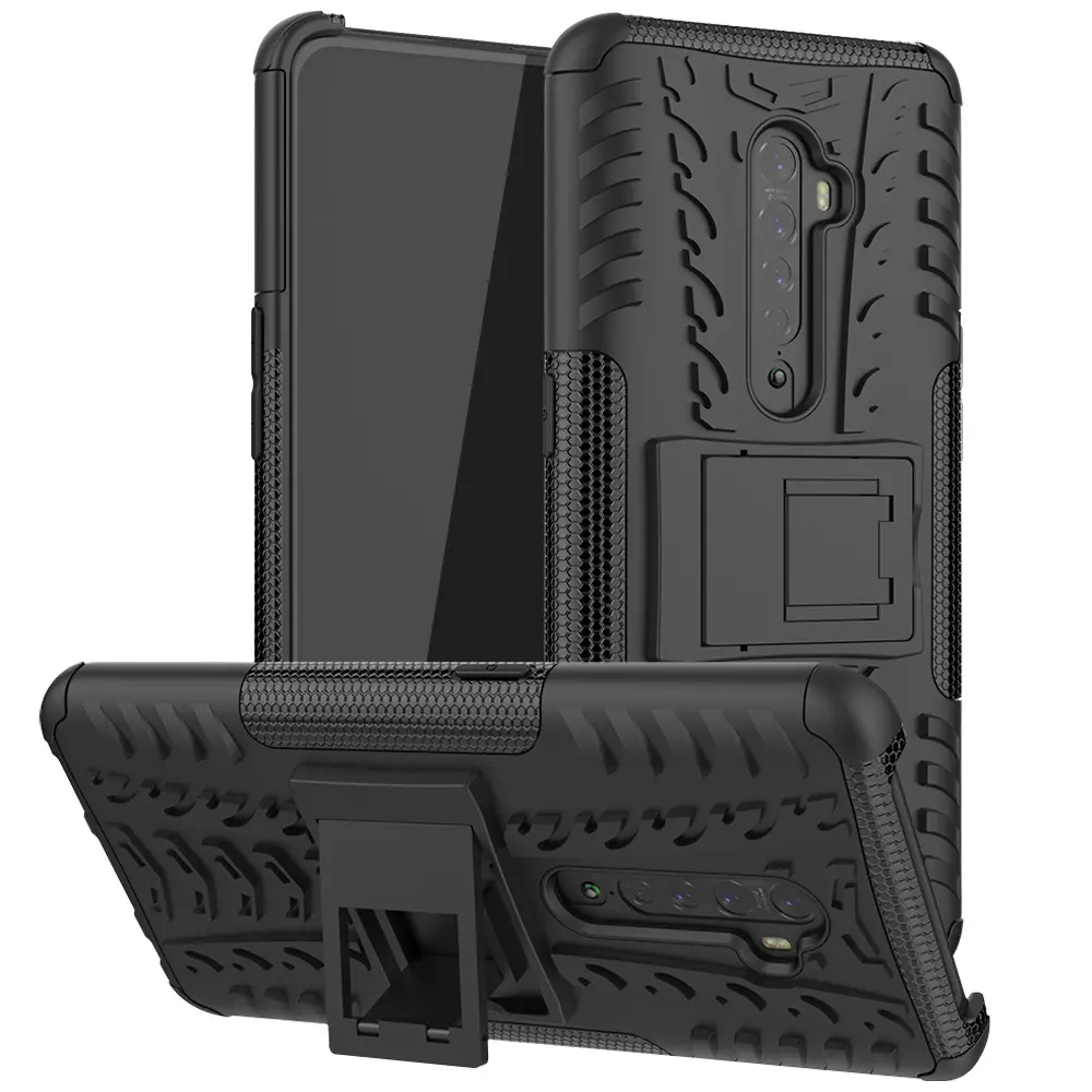 TPU PC Dazzle Kickstand Гибридный бронированный чехол для Oppo Reno 2 задняя крышка