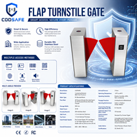 Barrière de contrôle d'accès CODSAFE : Portillon automatique à mécanisme de bascule, moteur anti-écrêtage, haute qualité, avec lecteur de carte RFID