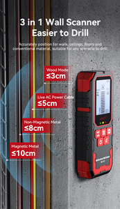 Détecteur mural NOYAFA NF-517, outils essentiels de haute précision, détecteur de montants pour le métal, le bois et les fils sous tension, détecteur mural portatif - Product Image 4