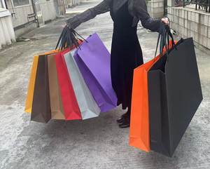 Xinrunjin Customizable Oversized Color <b>Card</b> Tote <b>Paper</b> Bag Huge Photo Frame Wedding Gift Bag for Enterprise Supermarket - Product Image 4