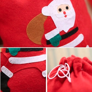 Bolsas de Navidad Grandes de Buena Calidad con Logotipo Personalizado al por Mayor, Bolsas Rojas para Decoración Navideña - Product Image 4