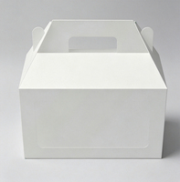 Boîte cadeau en papier pliable personnalisée avec poignée, fenêtre intégrée, logo personnalisé, emballage pour Noël, bonbons, épicerie, aliments