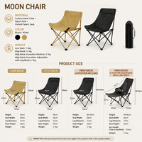 Chaise lune pliante en acier au carbone style glamping pour l'extérieur, siège de camping, de bureau, de repos et de sommeil, pour la plage, la pêche et les pauses déjeuner, pour la vente en gros