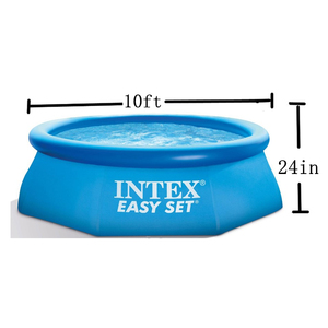 B02 Pcp <span class=keywords><strong>Piscine</strong></span> gonflable pliable en PVC <span class=keywords><strong>Accessoires</strong></span> <span class=keywords><strong>Intex</strong></span> 28116 10FT X 24IN Easy Set <span class=keywords><strong>Piscine</strong></span> hors sol gonflable Bain froid - Product Image 1
