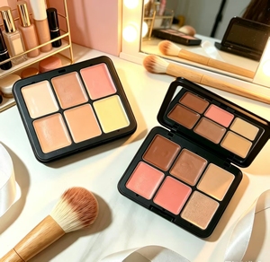 พาเลทปากกาเน้นข้อความสีครีม 12 สี, เมคอัพเนื้อนุ่ม, รองพื้นเนื้อมินเนอรัลธรรมชาติ, คอนซีลเลอร์, ฝาปิดแบบน้ำพร้อมโลโก้สั่งทำ - Product Image 1