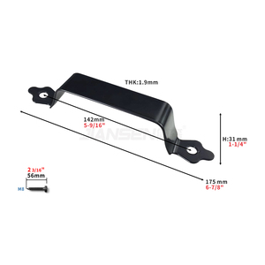 Manija de <span class=keywords><strong>puerta</strong></span> de jardín de alta calidad, tirador de <span class=keywords><strong>puerta</strong></span> de madera con recubrimiento en polvo a prueba de herrumbre negro para valla - Product Image 3