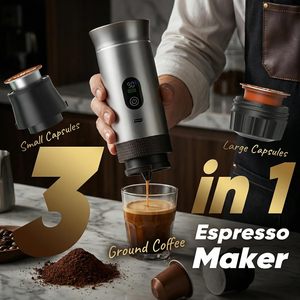 Portable Capsule <b>Coffee</b> <b>Machine</b> Mini Travel Espresso Maker USB Powered Fast Heating Cold and Hot Brewer Easy Carry for Travel - Product Image 3