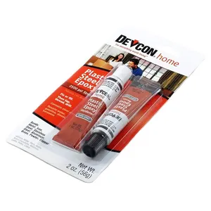 Devcon 52345 Plastic Steel Epoxy - 1 oz. 2-Part Tube for use on all types of metal repairs