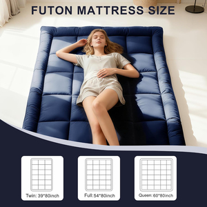 Futón Japonés para Piso, Colchón de Espuma de 4 Pulgadas de Grosor, 5 Capas, Enrollable, Plegable, Ecológico, Diseño Moderno para Uso en Hospitales <span class=keywords><strong>y</strong></span> Hoteles, Tatami - Product Image 6