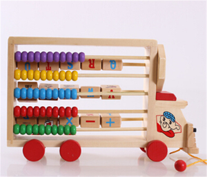 Nouvelle conception de jouet éducatif en bois multifonctionnel pour enfants, abaque à tirer, vente directe du fabricant, jouets éducatifs pour enfants - Product Image 2