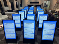 Panneau publicitaire LED portable étanche rechargeable de 55 pouces, affichage numérique LCD, support d'affichage pour centre commercial