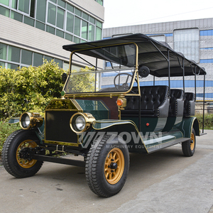 Voiture électrique classique vintage européenne, véhicule de tourisme écologique rétro pour service VIP d'hôtel - Product Image 5