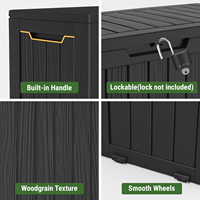 Vente en gros de boîtes de rangement extérieures en plastique de 72 GALLONS (270 L) pour terrasse, pour approvisionnement en vrac