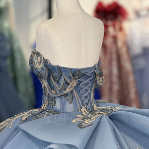 Vestidos de Quinceañera con Apliques de Encaje Azul Dy6908, Vestido de Gala con Lazo de Cuentas, Vestido de 16 Años Jancember - Product Image 2
