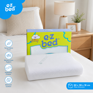 La almohada de soporte ergonómico para el cuello E Z Bed Keram presenta una forma ergonómica para la comodidad del cuello y los hombros cada noche. - Product Image 1
