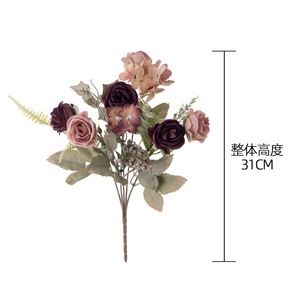 Bouquet de roses artificielles Arthur Rose, réaliste, en tissu tissé, pour mariage et décoration intérieure - Product Image 4