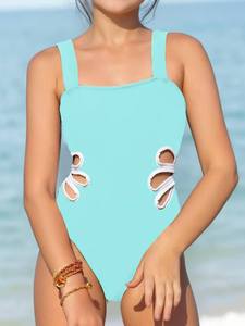 Maillot <span class=keywords><strong>de</strong></span> <span class=keywords><strong>bain</strong></span> pour enfants, maillot <span class=keywords><strong>de</strong></span> <span class=keywords><strong>bain</strong></span> une pièce pour enfants, plusieurs couleurs unies, découpe latérale, détail nœud, bretelles larges, maillot <span class=keywords><strong>de</strong></span> <span class=keywords><strong>bain</strong></span> d'été - Product Image 5