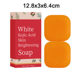 Lemon Turmeric Kojic Acid Brightening Soap Handmade Solid Face Soap Dark Spot Remover with Papaya As Main Ingredient Wholesale - Product Image 6