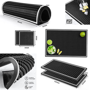 Branded Silicone PVC Bar <b>Mat</b> Rubber <b>Beer</b> Spill Pad Pub Rail <b>Mat</b> Drip Tray Non Slip <b>Mat</b> Coaster Placemat for Events Parties - Product Image 1