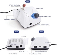 Micromotor Original Coreano 2028J OEM 105L+ Potente Lima Eléctrica 210 para Uñas de Gel, Pulidor de Uñas de 40000 RPM, Taladro Profesional para Manicura