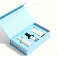 Boîte rigide personnalisable en carton avec fermeture magnétique écologique et recyclable, avec feuille d'or, pour l'emballage de cadeaux de beauté pour les cils et les soins de la peau