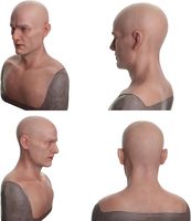 Masques en silicone 100 % réalistes, visage de jeune homme, cosplay, Halloween, accessoires de travestissement, masque amusant, maquillage, performance, couvre-chef