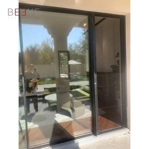 Porte coulissante en verre en aluminium AS2047 Australie NOA NAFS avec moustiquaire rétractable pour maisons - Product Image 1