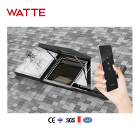 Fenêtre de toit horizontale automatique électrique en aluminium imperméable de style villa moderne, à ouverture par chaîne en acier inoxydable