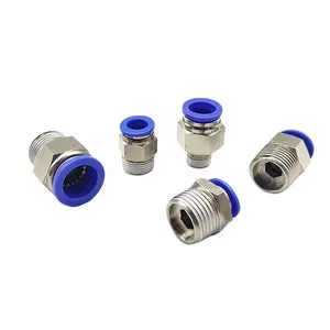 Straight PC fitting pneumatic quick connector one touch tube fittings plastic brass push in air fittings